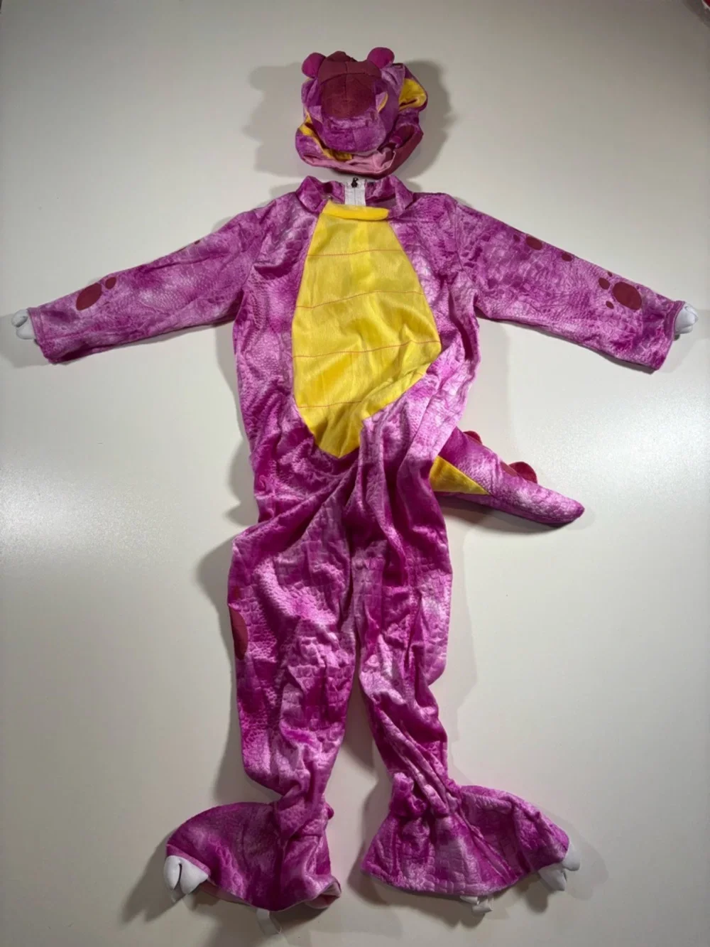 Spooktacular Creations Youth Triceratops Costume Small Plush Dinosaur Pink